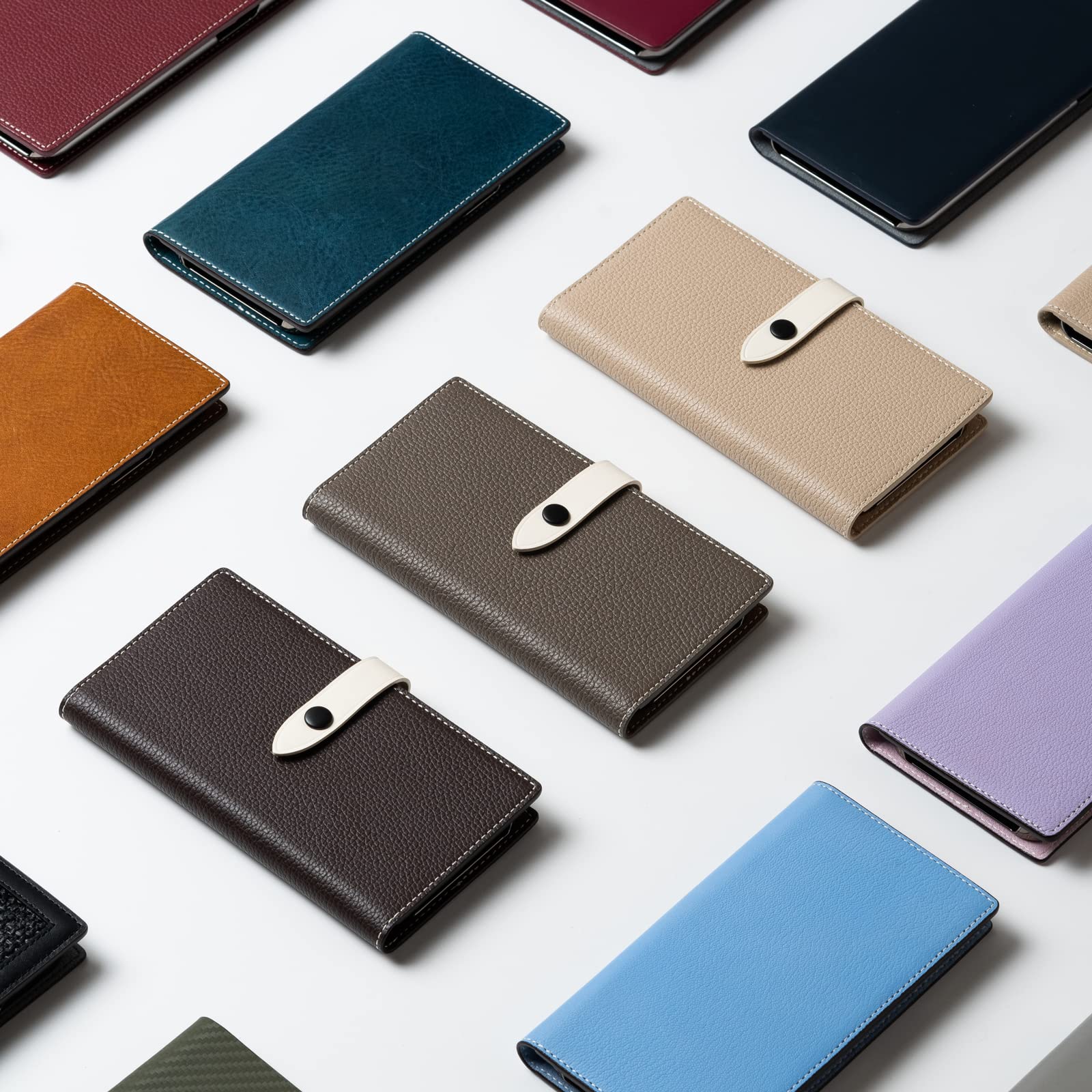 Premium SLG D8 Edition Full Grain Leather Wallet Case for iPhone 12 Pro Max - Handcrafted Diary Style with Card Slots & Snap Closure Side Pocket, Includes Gift Box (Etoffe Cream) | Perfect for Everyday Use, Business Travel & Luxury Gifting