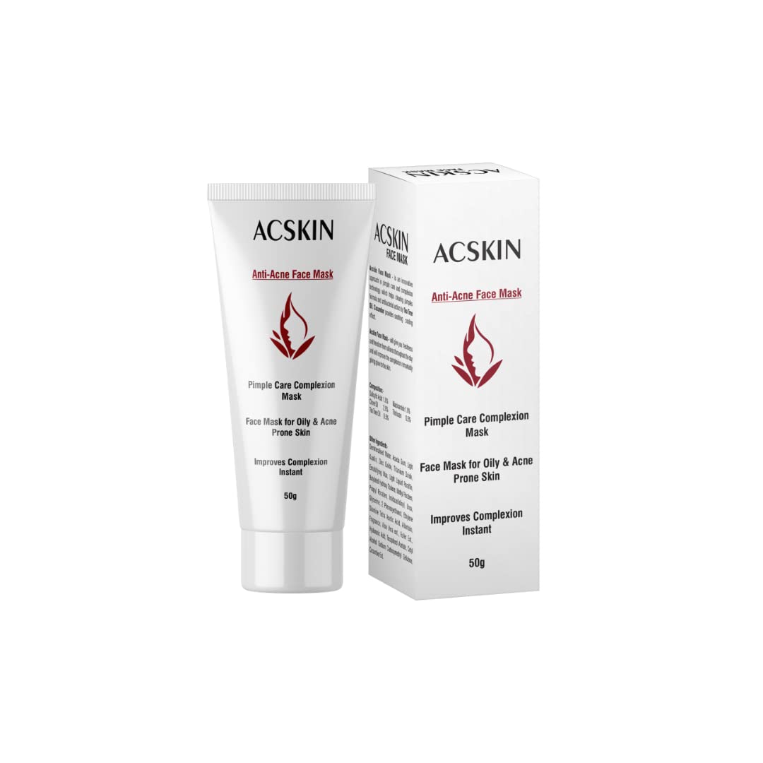 ACSKIN Anti-Acne Face Mask for Clear Skin - Deep Cleansing & Pore Minimizing Treatment for Oily & Acne-Prone Skin - Perfect for Daily Skincare Routine & Breakout Prevention