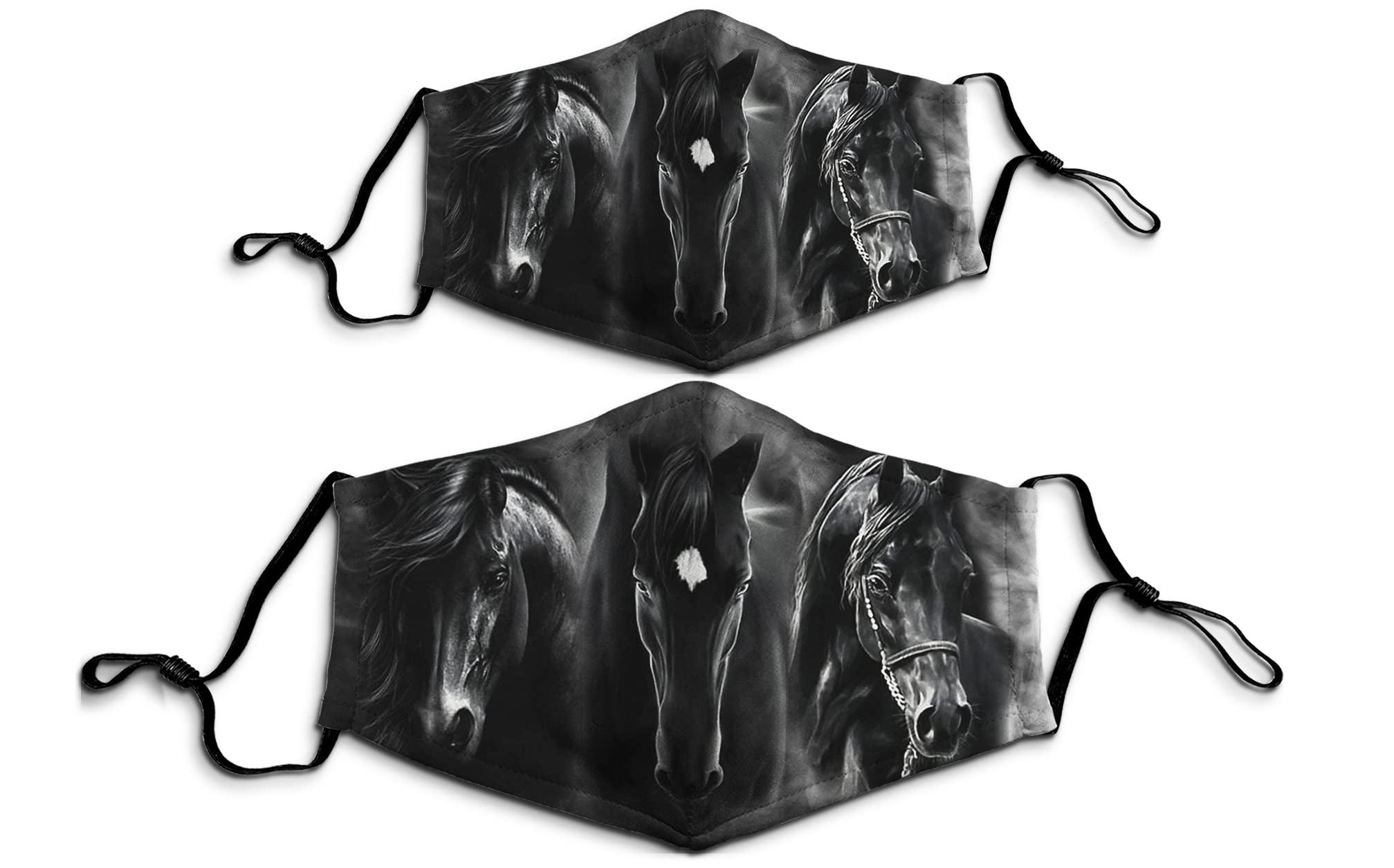 1PCS Horse Face Mask - 3-Layer Comfortable Breathable Bandana Balaclava for Women & Adults - Perfect for Riding, Outdoor Activities, and Pet Protection