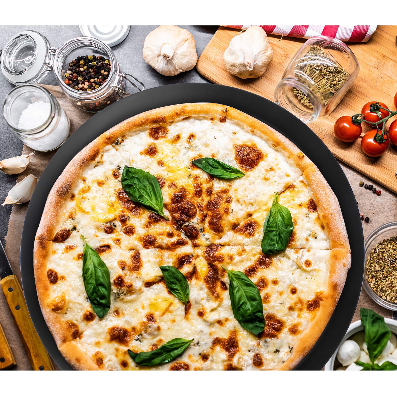 Beasea 14 Inch Perforated Pizza Pan - Heavy Duty Aluminum Alloy Round Pizza Crisper Baking Tray with Holes for Perfect Crust - Ideal for Home, Restaurant & Kitchen Use (Oven, Grill, BBQ)