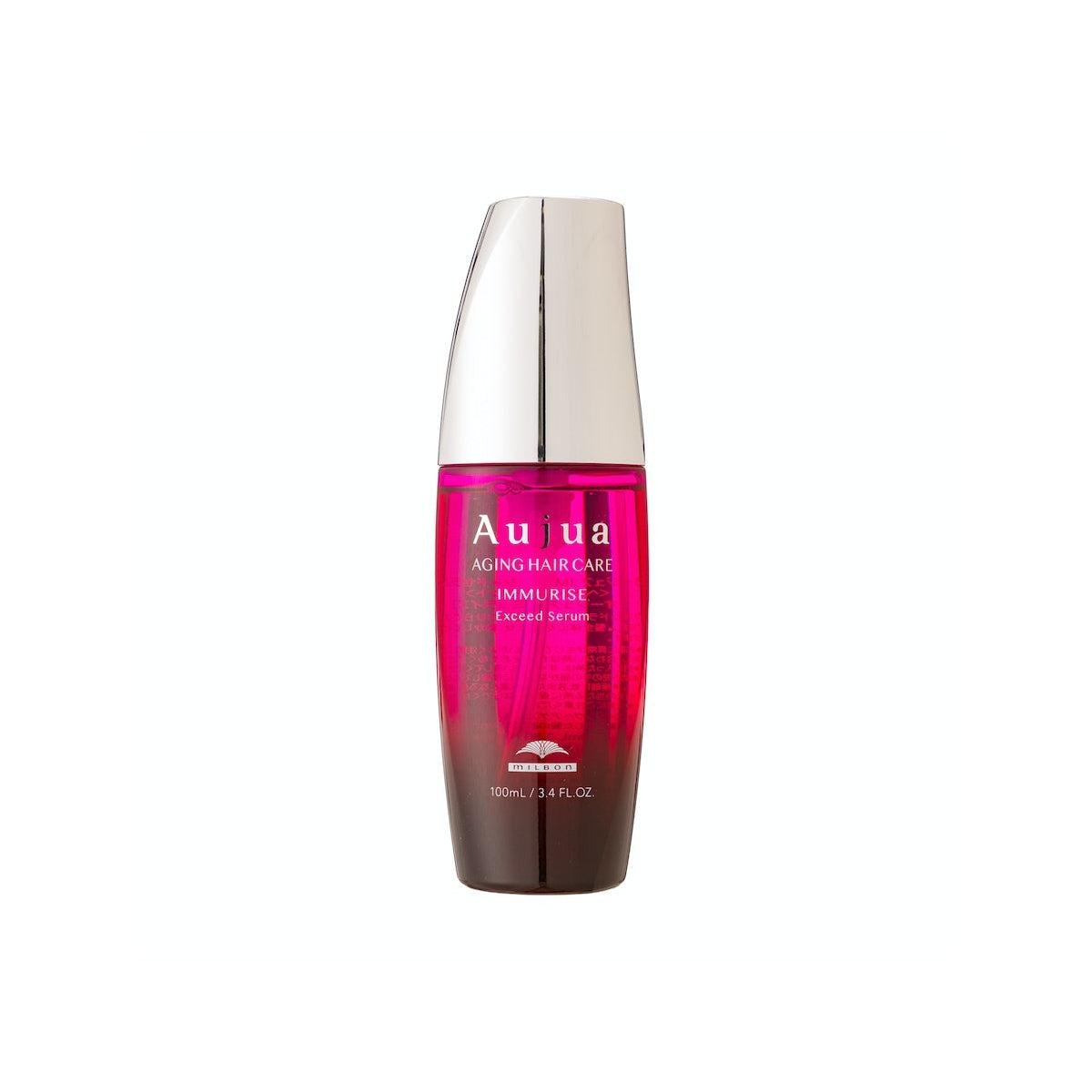 Milbon Aujua Aging Hair Care Immurise Exceed Serum 100ml - Anti-Aging Hair Treatment for Damaged & Dry Hair - Perfect for Daily Hair Repair & Nourishment at Home or Salon