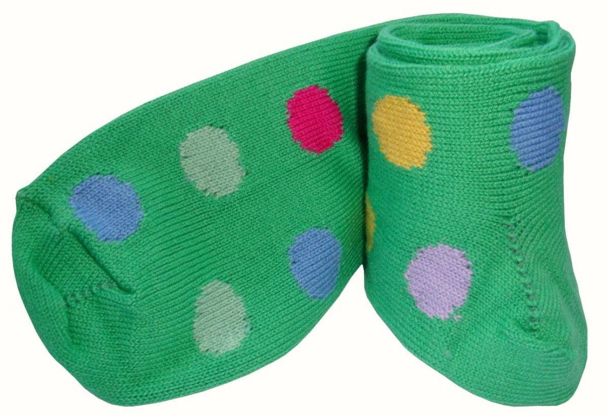 Men's Spotted Mid-Calf Socks - Green & Multi-Color Striped Casual Dress Socks for Work, Office & Everyday Wear