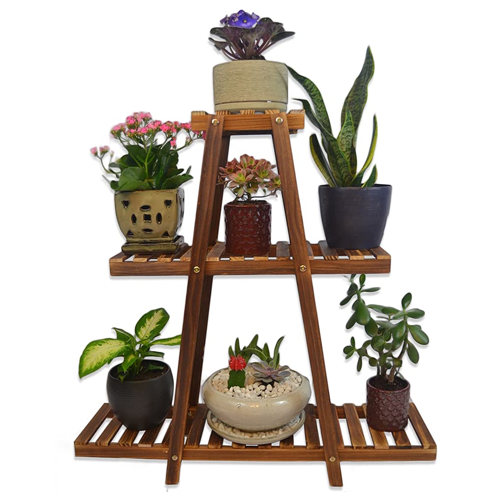 Modern A-Frame Plant Stand for Indoor & Outdoor Use - Sturdy Metal Shelf for Potted Plants, Succulents & Home Decor - Perfect for Living Room, Patio, Garden
