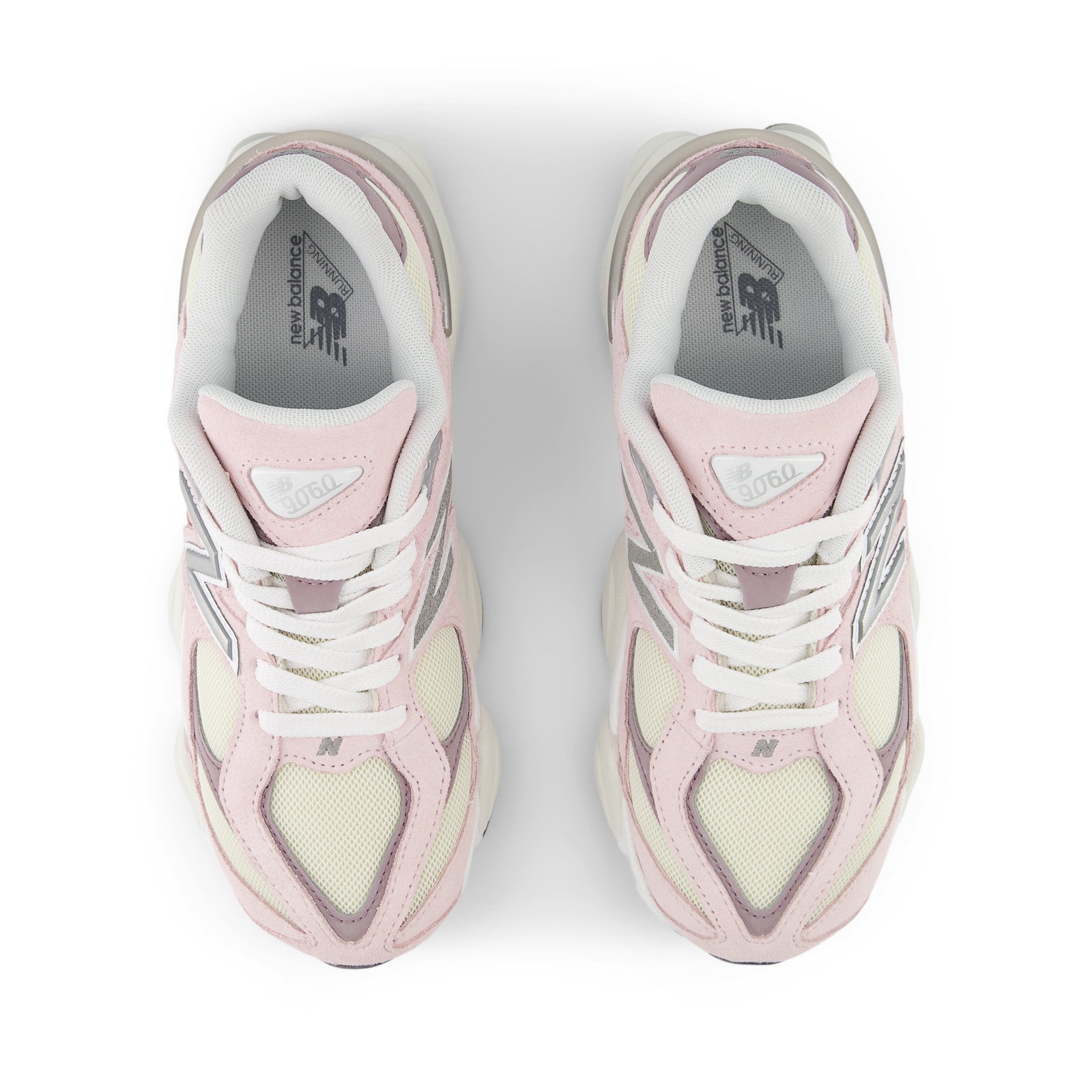 **Pink and White Kids 9060 Sneakers - Comfortable Lightweight Running Shoes for Boys & Girls - Perfect for School, Play, and Sports Activities**