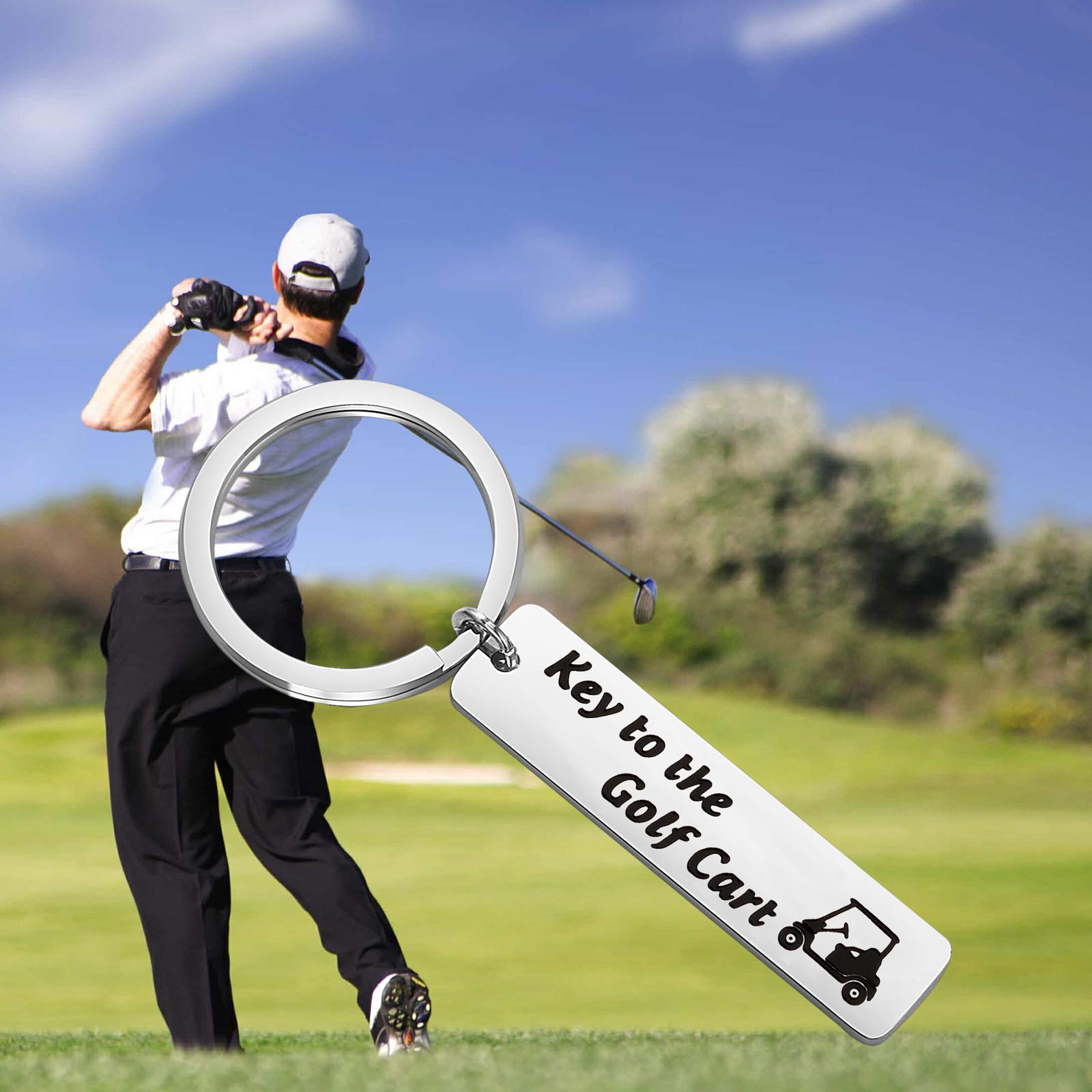 Premium Golf Cart Keychain - Personalized Golfer Gift with Key Holder - Perfect for Golf Enthusiasts & Tournament Prizes - Ideal for Golf Bags, Keys & Clubhouse Decor