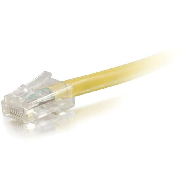 2Ft Cat6 Yellow Nonbooted UTP Ethernet Cable - High-Speed Networking for Home, Office & Gaming Setup