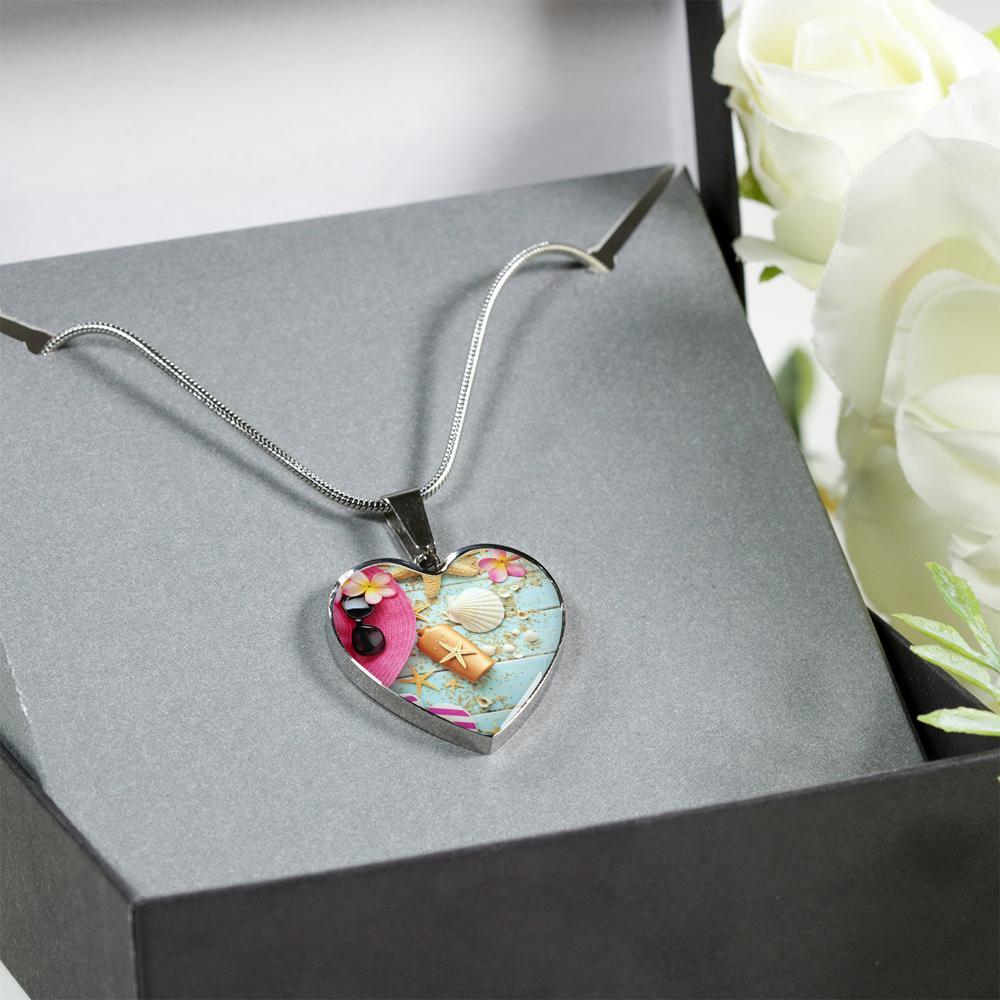 Beachy Set Heart Necklace - Dainty Gold Layered Necklace for Women, Perfect for Summer Vacation, Beach Wedding & Boho Fashion