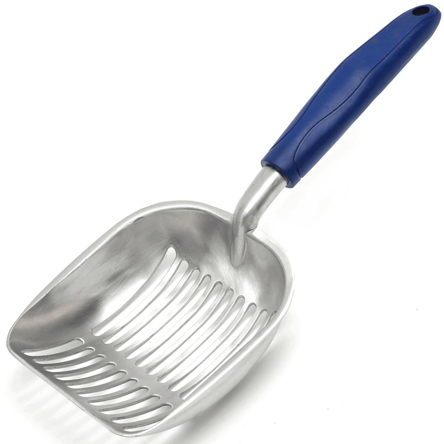 Premium Cat Litter Scoop - Heavy Duty Aluminum Alloy Sifter with Long Handle - Durable Kitty Pooper Scooper for Easy Waste Removal - Perfect for Litter Box Cleaning & Multi-Cat Households