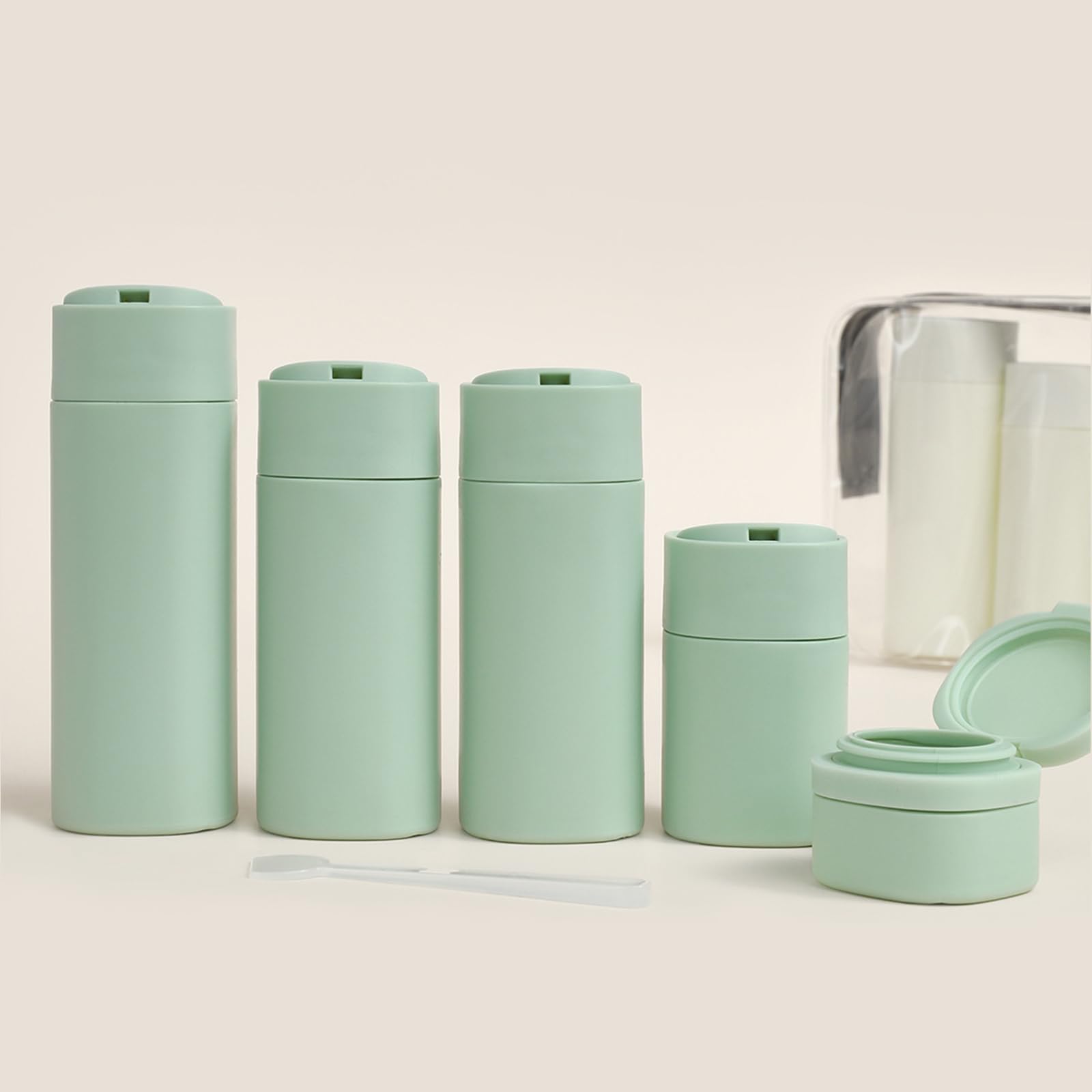 TSA Approved 5-Pack Travel Bottles Set - Leak Proof Refillable Toiletry Containers for Shampoo & Conditioner | Portable Clear Travel Accessories with Storage Bag | Perfect for Air Travel, Gym & Vacation Essentials