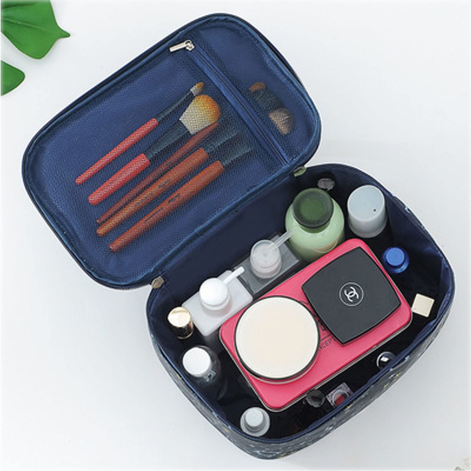 L&FY Large Capacity Makeup Bag for Women & Girls - Travel Cosmetic Organizer for Makeup Brushes, Toiletries & Skincare Products (Galaxy) | Perfect for Travel, Gym & Daily Use