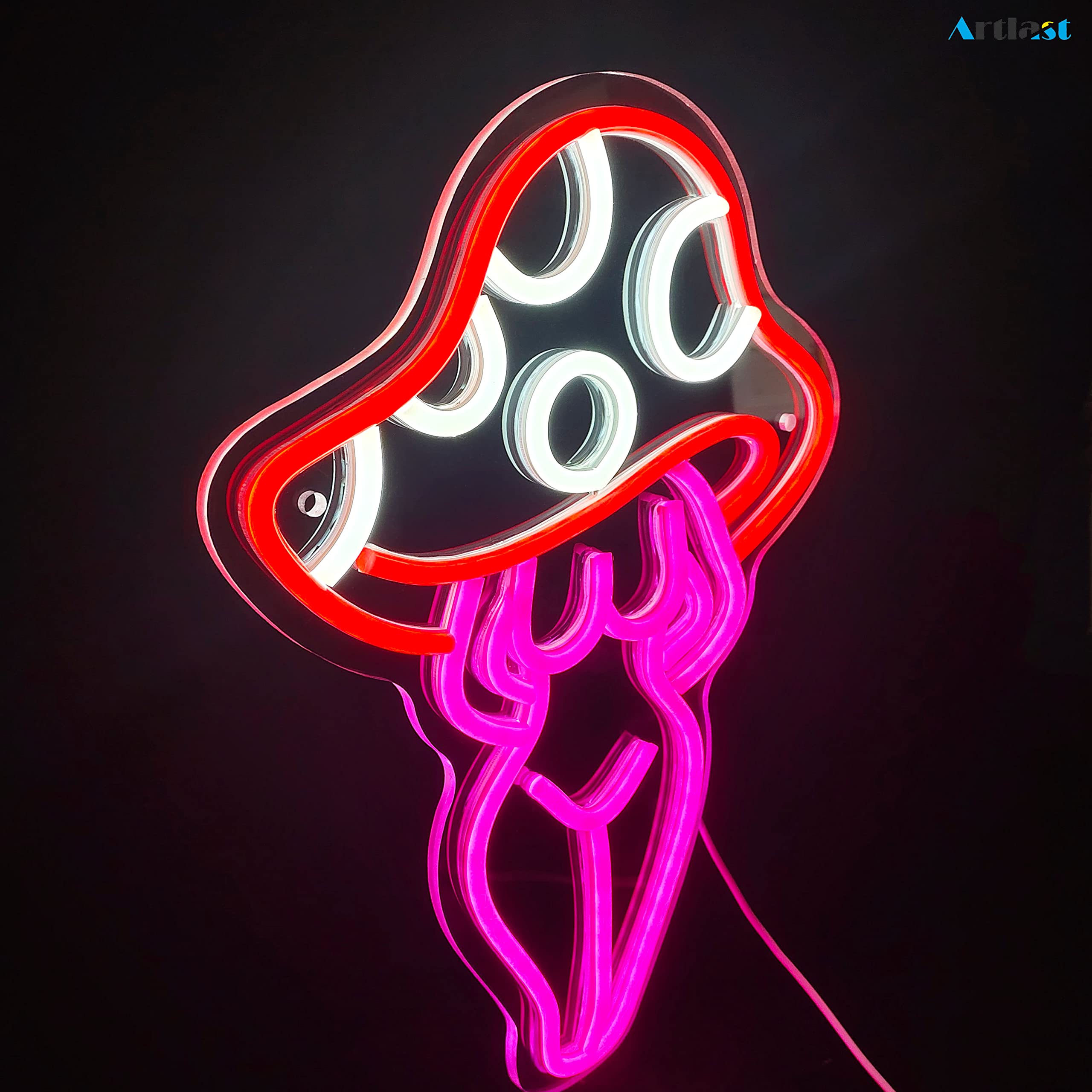 Sexy Mushroom Goddess LED Neon Sign - Wall Decor for Bedroom, Bar, Man Cave & Party | Unique Gift for Girlfriend, Women & Home Decor Enthusiasts | Perfect for Nightclub, Lounge & Home Decoration