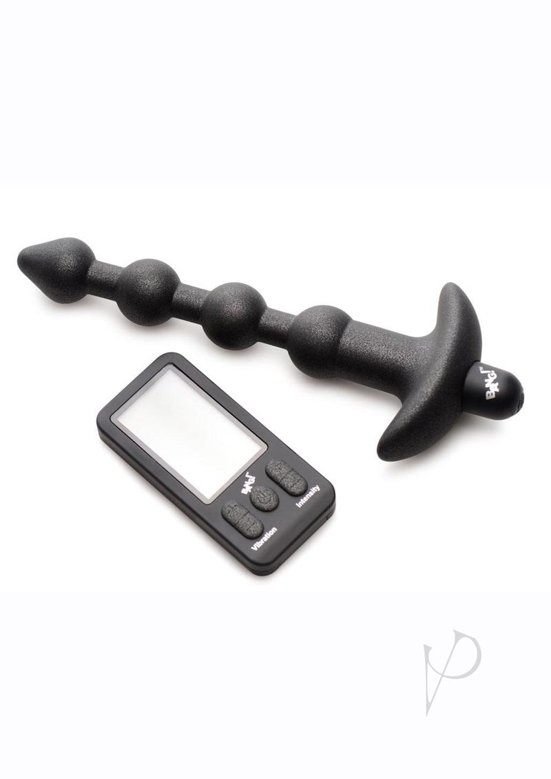 25x Rechargeable Silicone Anal Beads with Wireless Remote Control - Black - Perfect for Couples Play & Solo Pleasure