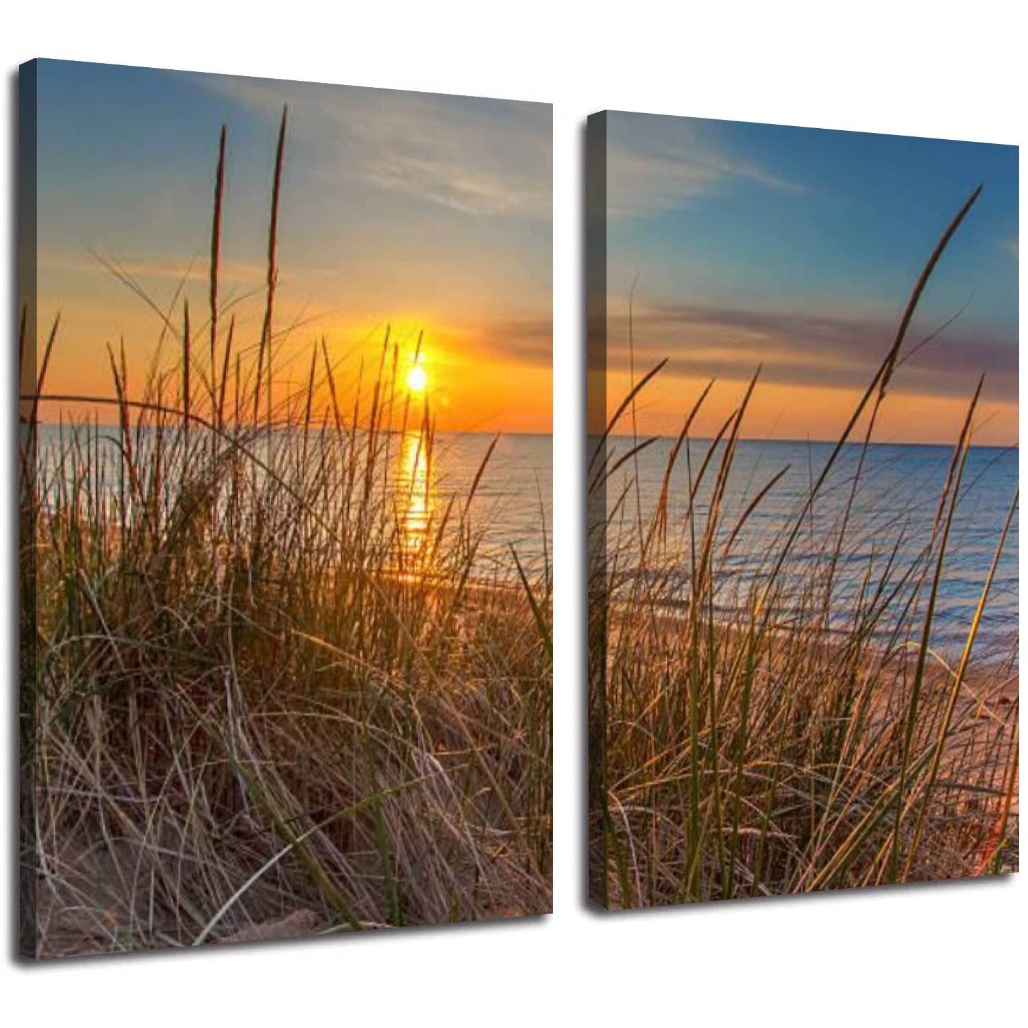 2 Panel Modern Canvas Wall Art - Dawn Of A New Day - Large 24