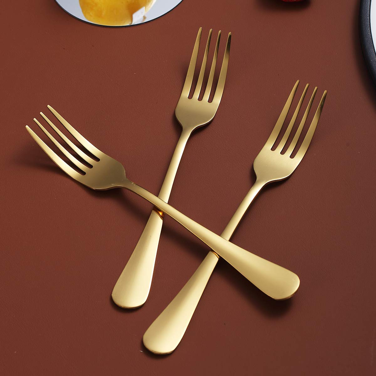 Premium 4-Piece Gold Plated Dinner Forks Set - Berglander 7.9