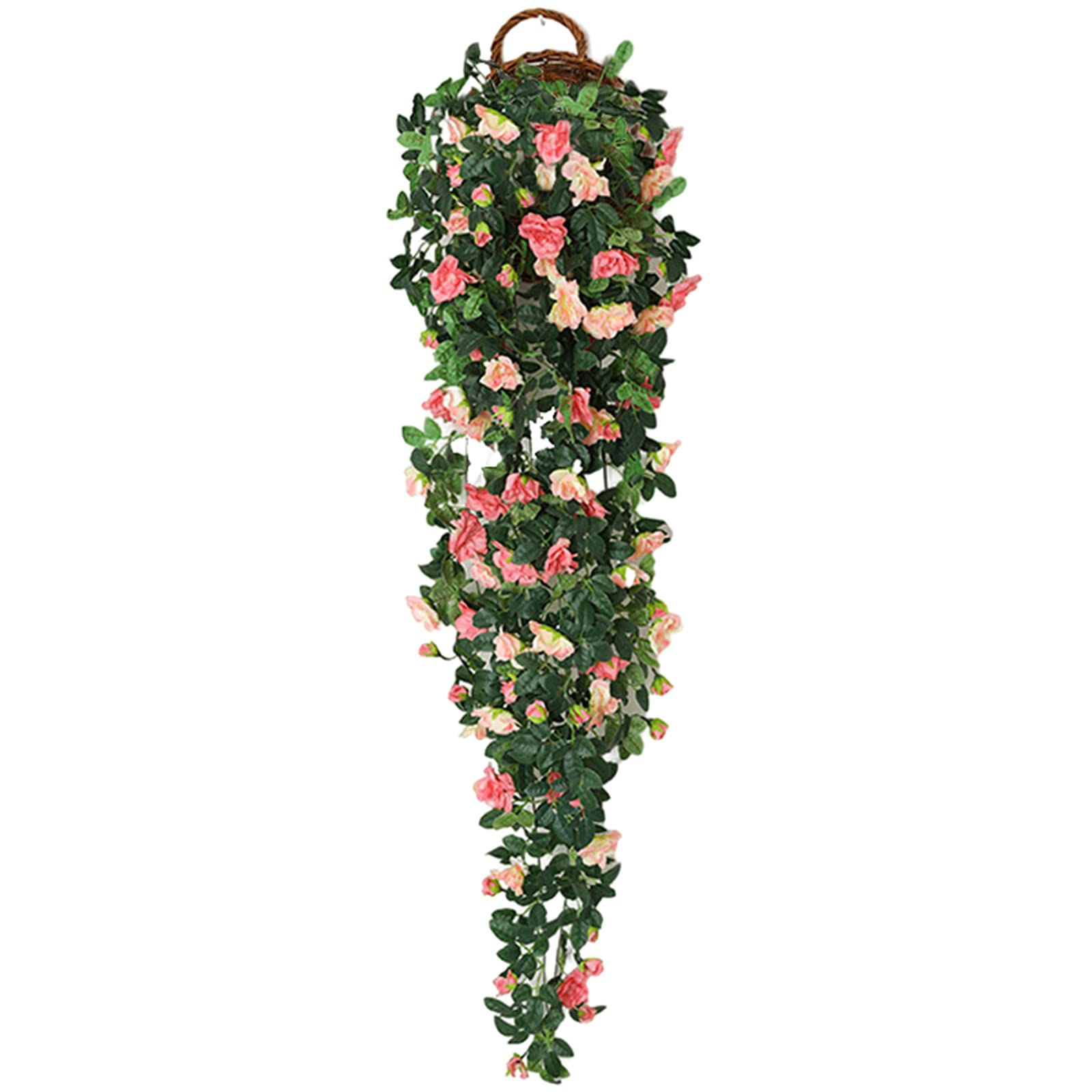1 Pack Artificial Rose Vines - Fake Flowers for Wall Decor, Home Office Garden & Outdoor Wedding Decoration | Realistic Silk Roses for DIY Crafts, Party Backdrops, and Indoor/Outdoor Décor