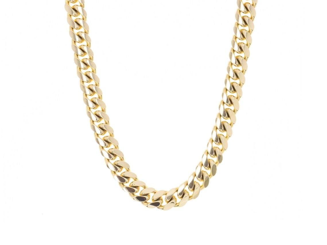 14K & 18K Solid Gold Cuban Link Chain Necklace for Men - Luxury Hip Hop Jewelry Gift for Birthday, Anniversary & Special Occasions