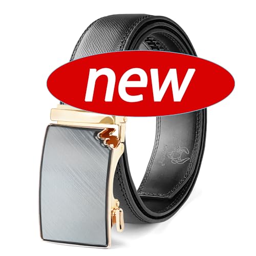 Grey Gold Buckle - Black Texture Belt