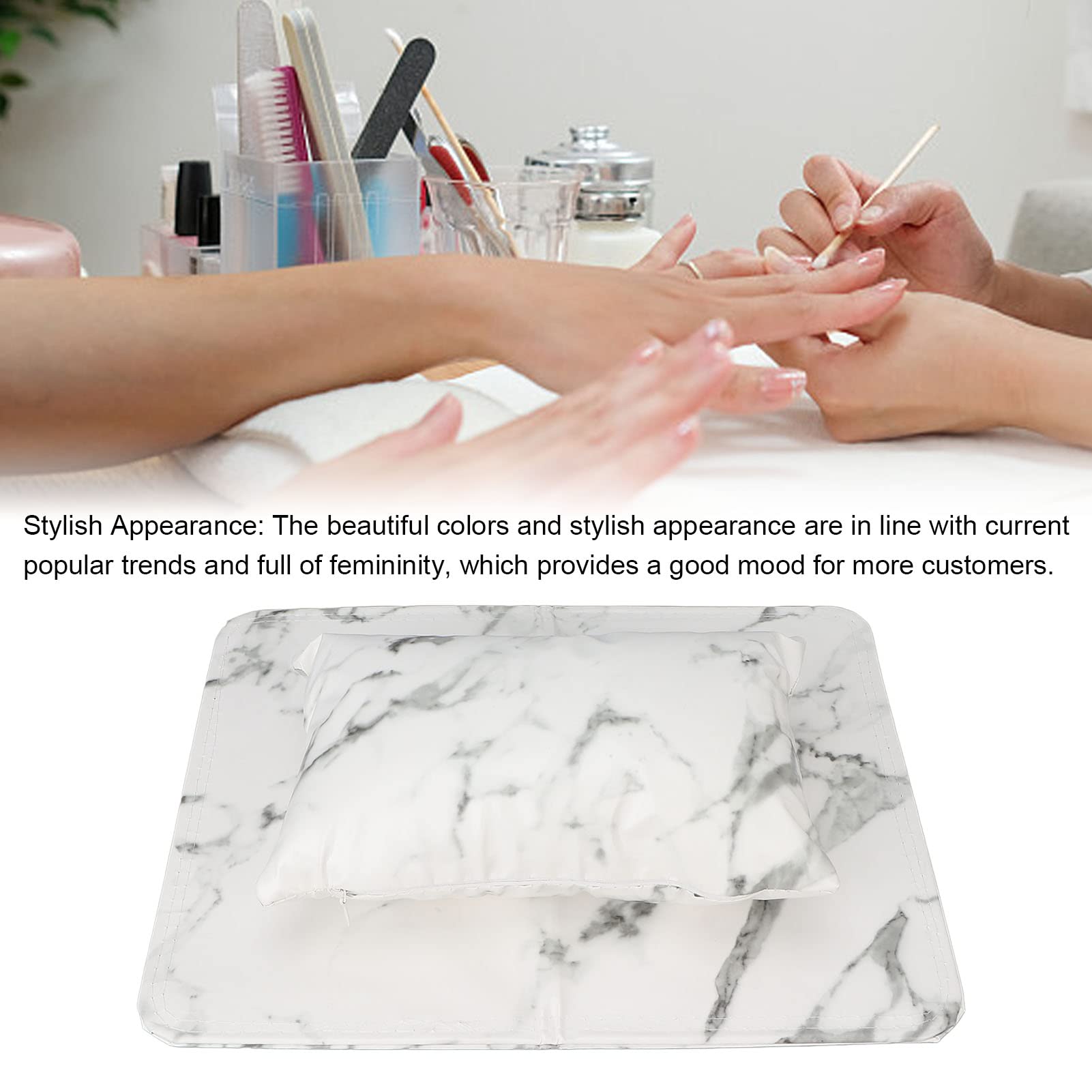 Premium Nail Art Hand Pillow - Detachable & Washable PU Leather Manicure Cushion for Nail Artists | Perfect for Salon, Home Manicures & Nail Art Practice