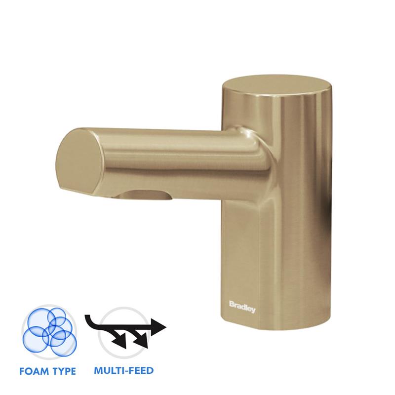 Bradley 6 3300 RLM Metro Series Multi-Feed Tank Deck Mounted Liquid Soap Dispenser - Commercial Restrooms, Kitchens & Public Washrooms