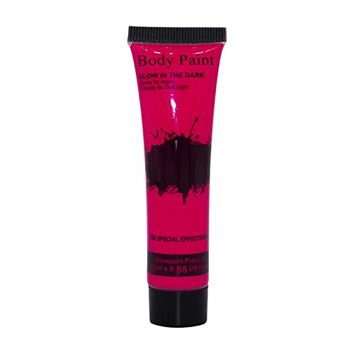 Glow in the Dark Body Paint - 6 Color Fluorescent Face & Body Paint Set for Halloween, UV Black Light Party, Festival & Cosplay - Non-Toxic Neon Glow Paint for Skin - Perfect for Raves, Concerts & Night Events