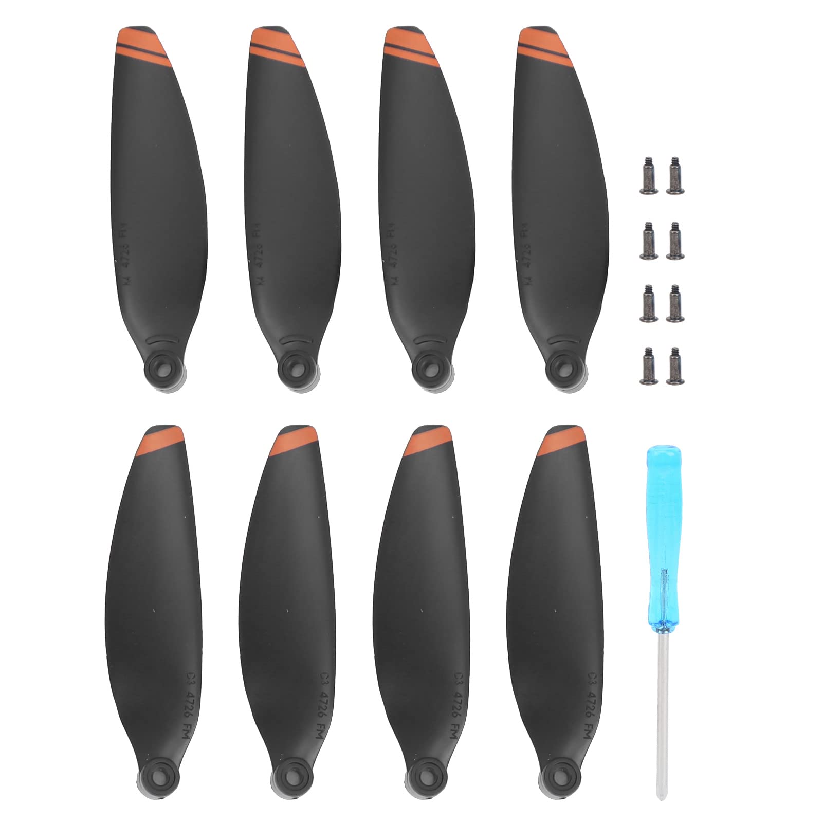 2 Pairs of Orange Drone Propellers for DJI Mavic Mini 2 - Replacement PC Blades Accessories Kit - Perfect for Aerial Photography, Travel & Outdoor Adventures