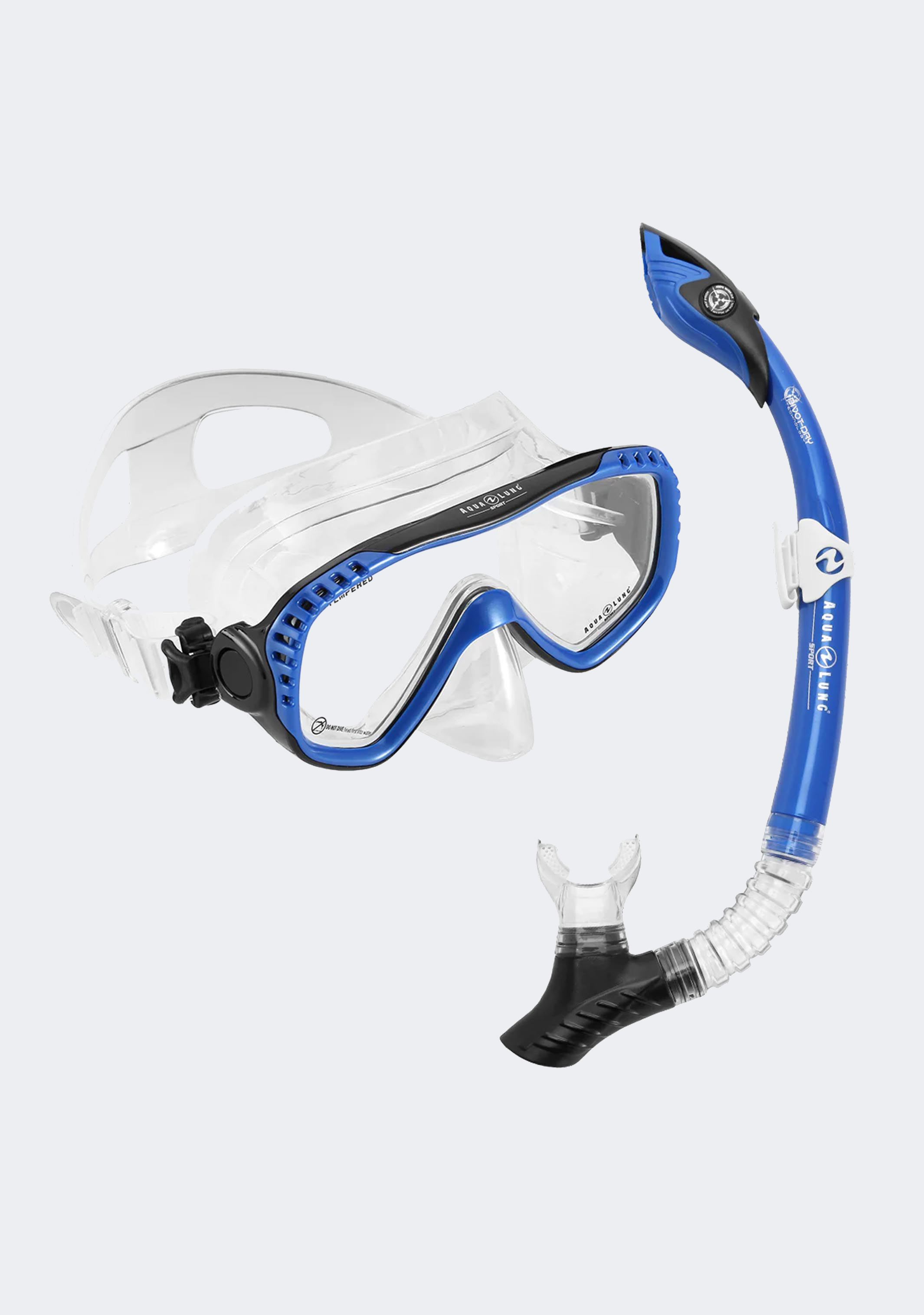 Aqua Lung Compass Combo Mask & Snorkel Set - Blue/Black Snorkeling Gear for Adults - Perfect for Scuba Diving, Snorkeling Adventures & Beach Vacations