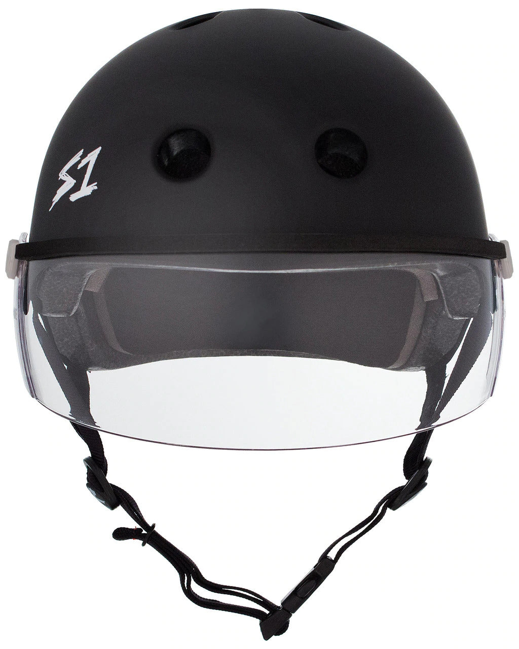 S1 Lifer Visor Helmet - Black Matte Motorcycle Helmet for Men & Women | Lightweight DOT Certified Bike Helmet for Street Riding, Cruiser & Commuting
