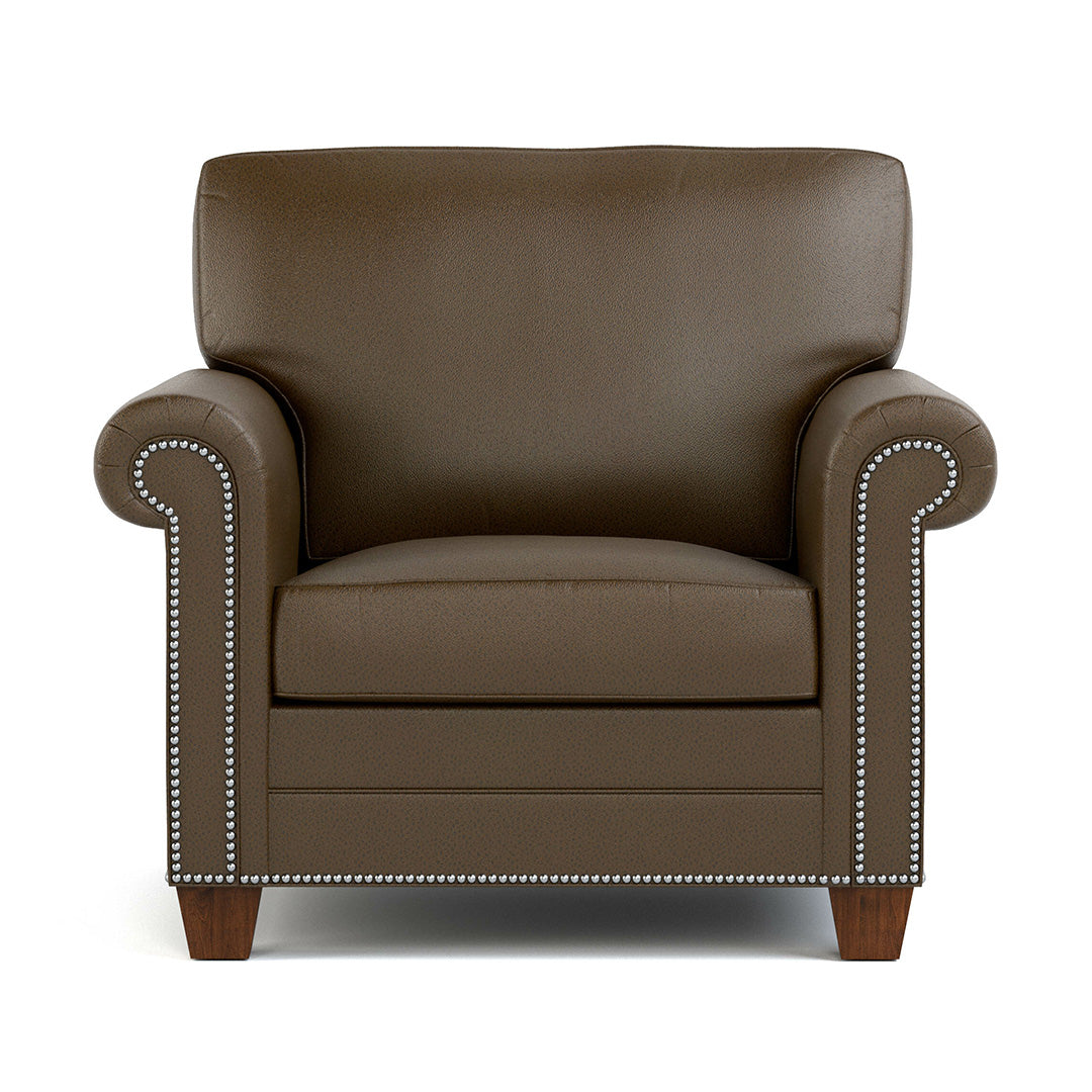 Premium Malden Leather Chair and a Half - Genuine Leather Recliner for Living Room, Home Theater & Office - Comfortable Oversized Seating for Relaxation & Entertainment