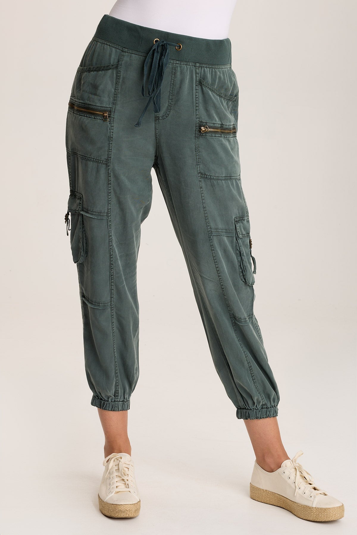 Hansa Twill Cargo Jogger Pants for Men - Comfortable Stretch Workout & Casual Pants with Multiple Pockets | Perfect for Gym, Running, Travel & Outdoor Activities