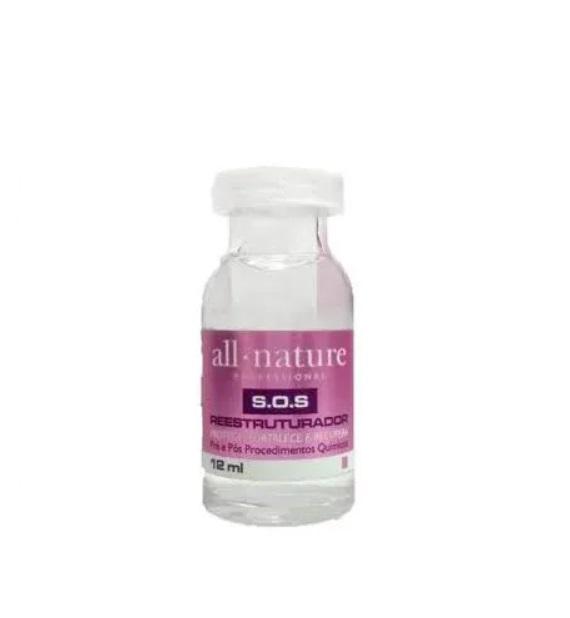 Cystine SOS Hair Restructurer - Strengthening & Recovery Treatment, 12x12ml, All Natural | For Damaged, Dry & Frizzy Hair Repair