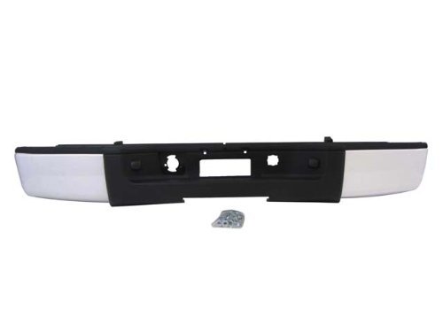 2007-2013 Chevy Silverado 1500 Painted White Rear Bumper Assembly with Impact Bar & Brackets - GM1103159 | Perfect for Truck Restoration & Off-Road Protection