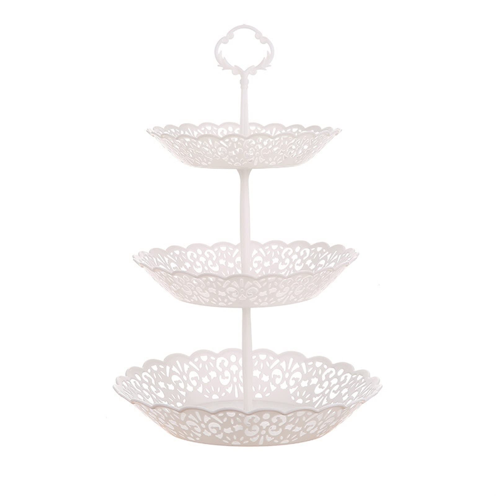 ALLMRO 3-Tier Fruit Basket Holder - Portable Countertop Serving Tray for Fruits, Desserts, Snacks & Candies - Perfect for Kitchen, Dining Table, Party & Buffet Display
