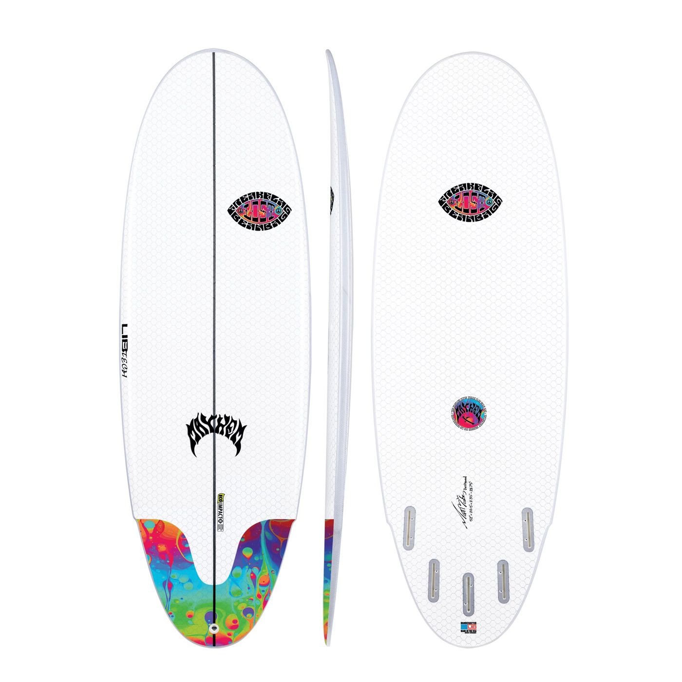 Libtech 5'10 Lib X Lost Bean Bag Surfboard - FCSII Compatible - Perfect for Small Waves and Fun Surfing Sessions