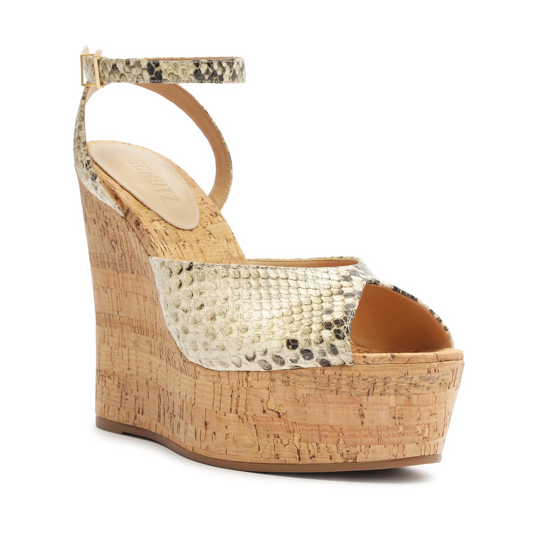 Neith Snake Embossed Leather Sandals for Women - Fashionable Summer Slide Sandals with Comfortable Cushioning | Perfect for Beach, Vacation & Casual Outings