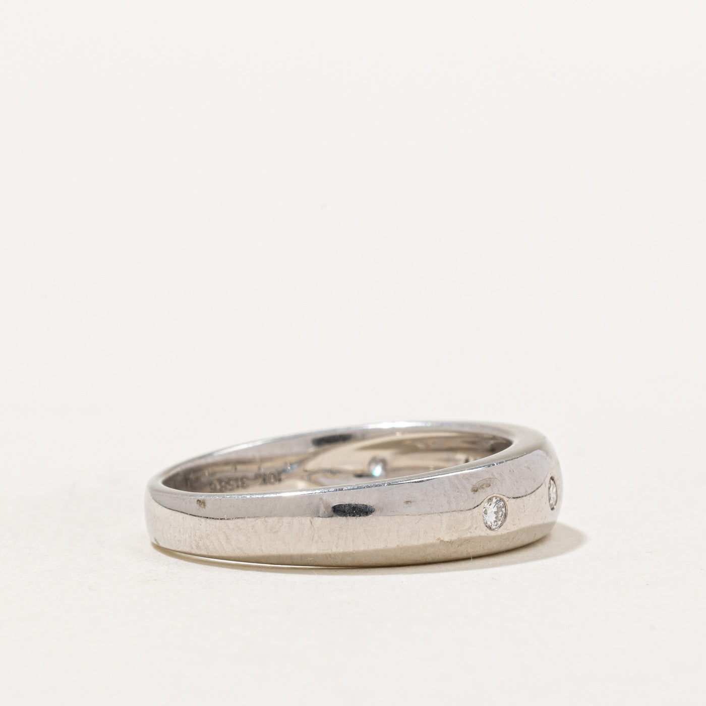 0.10ctw Flush Set Diamond Ring - Size 7 | Dainty Minimalist Wedding Band | Perfect for Everyday Wear & Anniversary Gifts