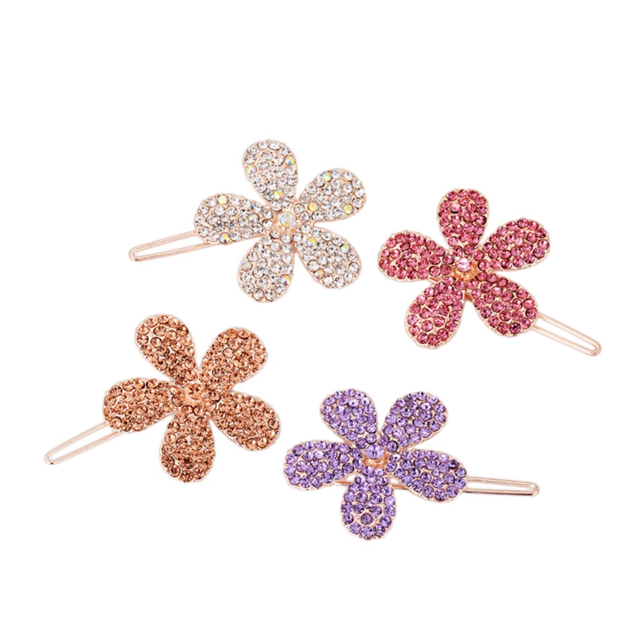 Beavorty 4pcs Rhinestone Hair Clips for Women - Sparkling Barrettes, Tiara Headbands & Hairpins for Girls & Women | Perfect for Weddings, Parties, Prom & Daily Hair Accessories