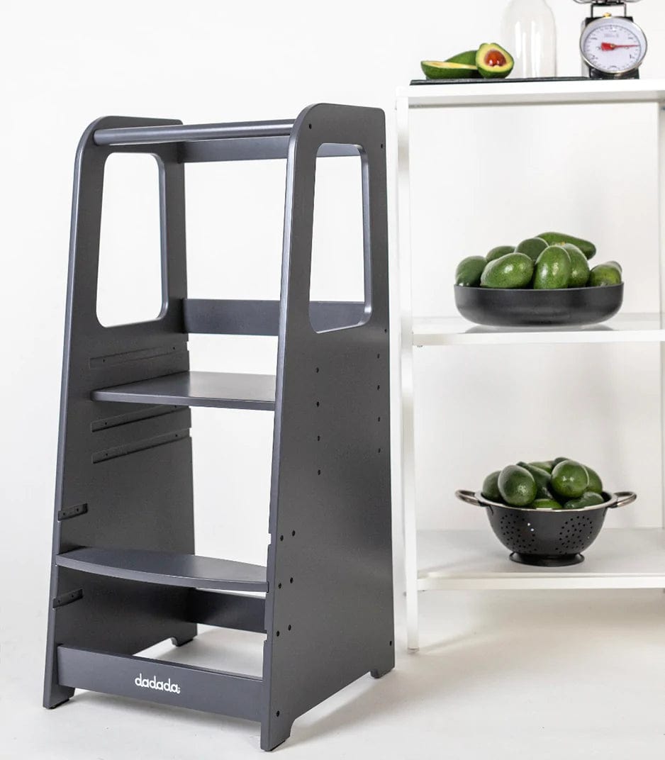 Montessori Toddler Tower - Adjustable Learning Step Stool for Kids, Safe & Sturdy Wooden Helper Tower for Kitchen, Bathroom, and Playroom - Perfect for Toddlers Independence and Parenting Assistance