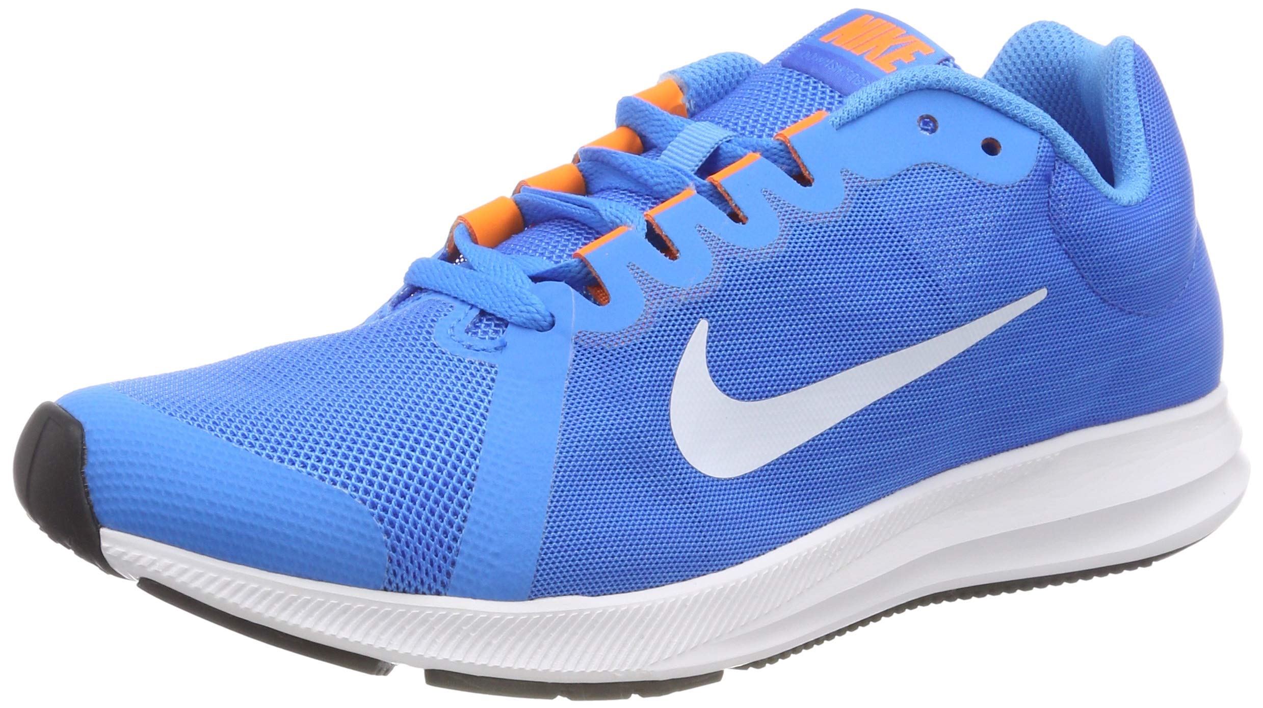 Nike Downshifter 8 Running Shoes for Boys - Big Kid Size 7 | Blue Hero/Football Grey/Cobalt Blaze | Lightweight & Breathable for School, Sports & Daily Wear