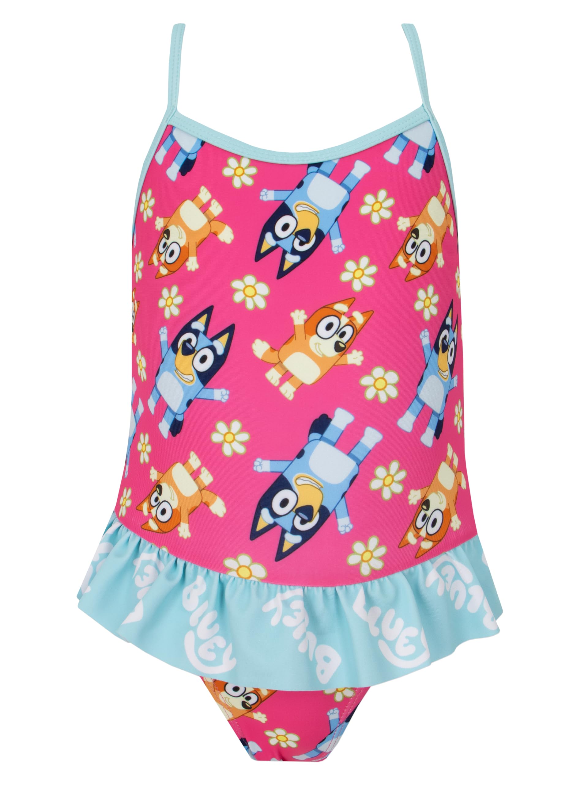 Bluey Girls Swimsuit - Official Licensed Bathing Suit for Toddlers & Kids | UV Protection Swimwear for Pool, Beach & Summer Activities