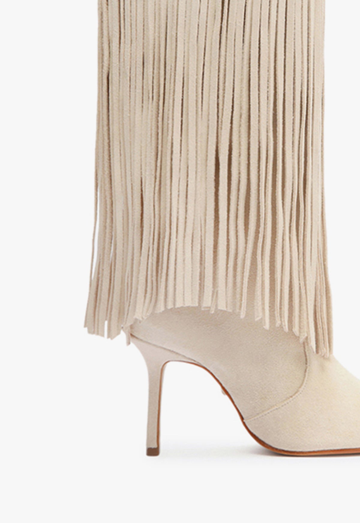 Raffaela Up Fringes Boots - Stylish Women's Knee High Boots with Fringe Detail | Perfect for Fall Fashion, Country Music Festivals & Western Outfits