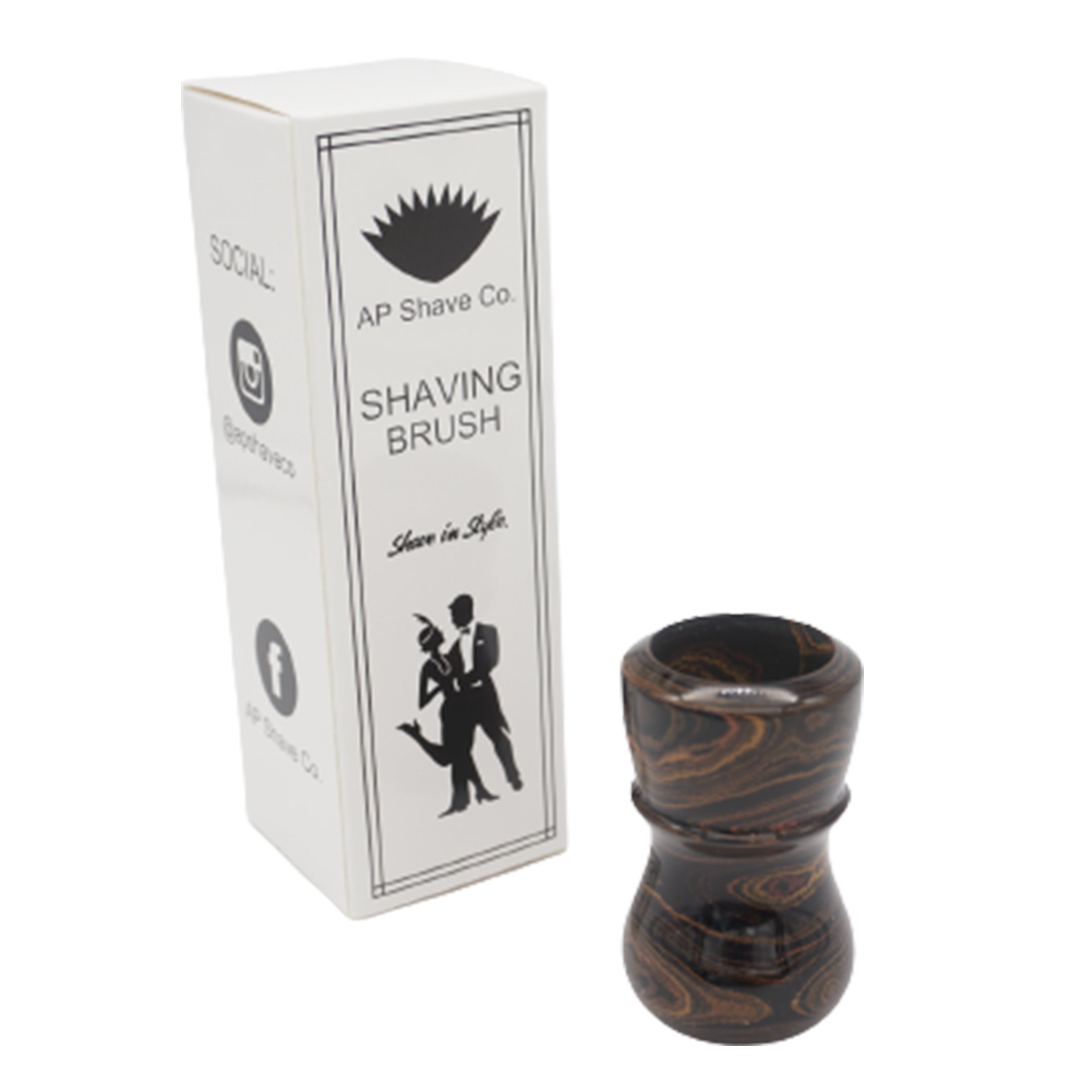 Premium Honey Ebonite Handmade Shaving Brush Handle - Fits 24mm & 26mm Knots - Perfect for Wet Shaving & Grooming Gifts
