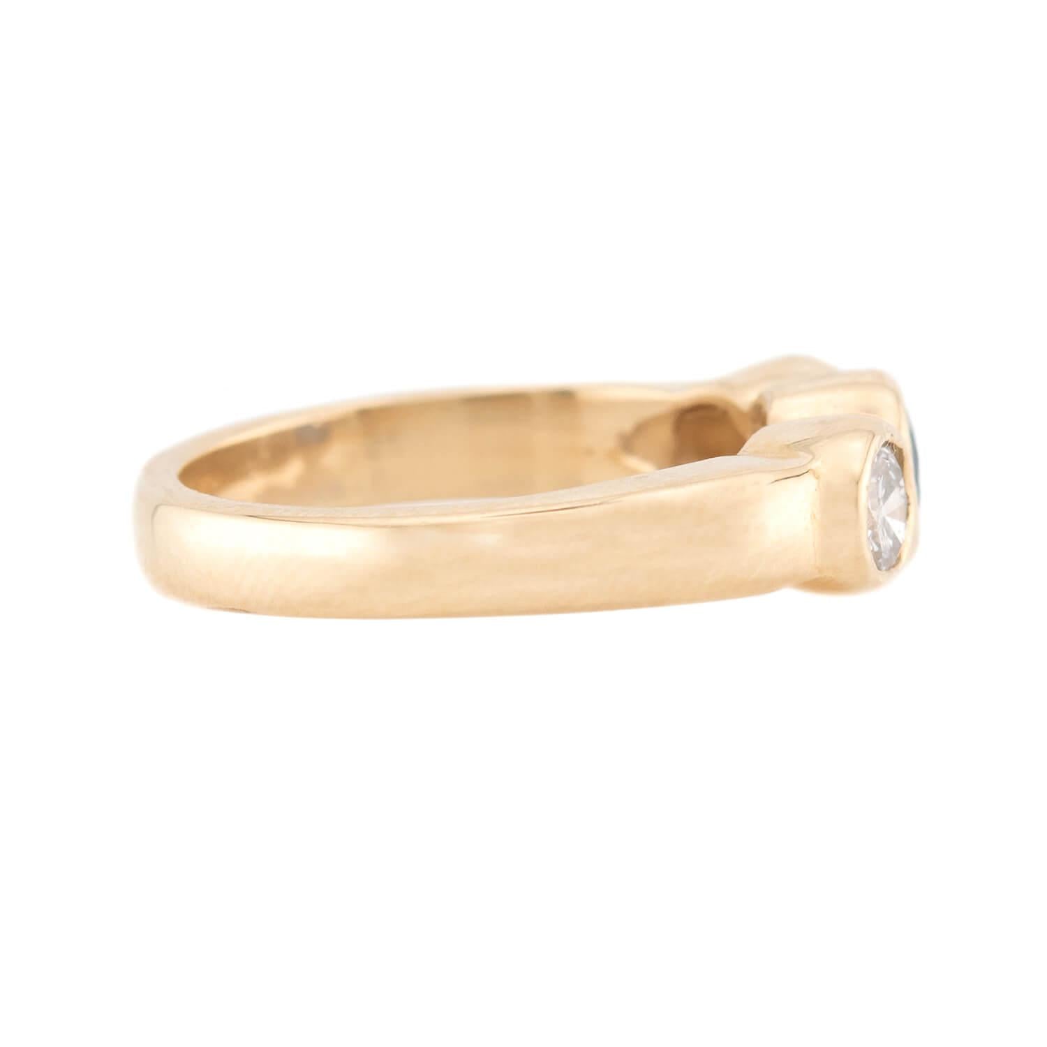 14K Gold Sapphire and Diamond Three Stone Ring for Women - Elegant Vintage Style Engagement, Wedding, or Anniversary Jewelry Gift