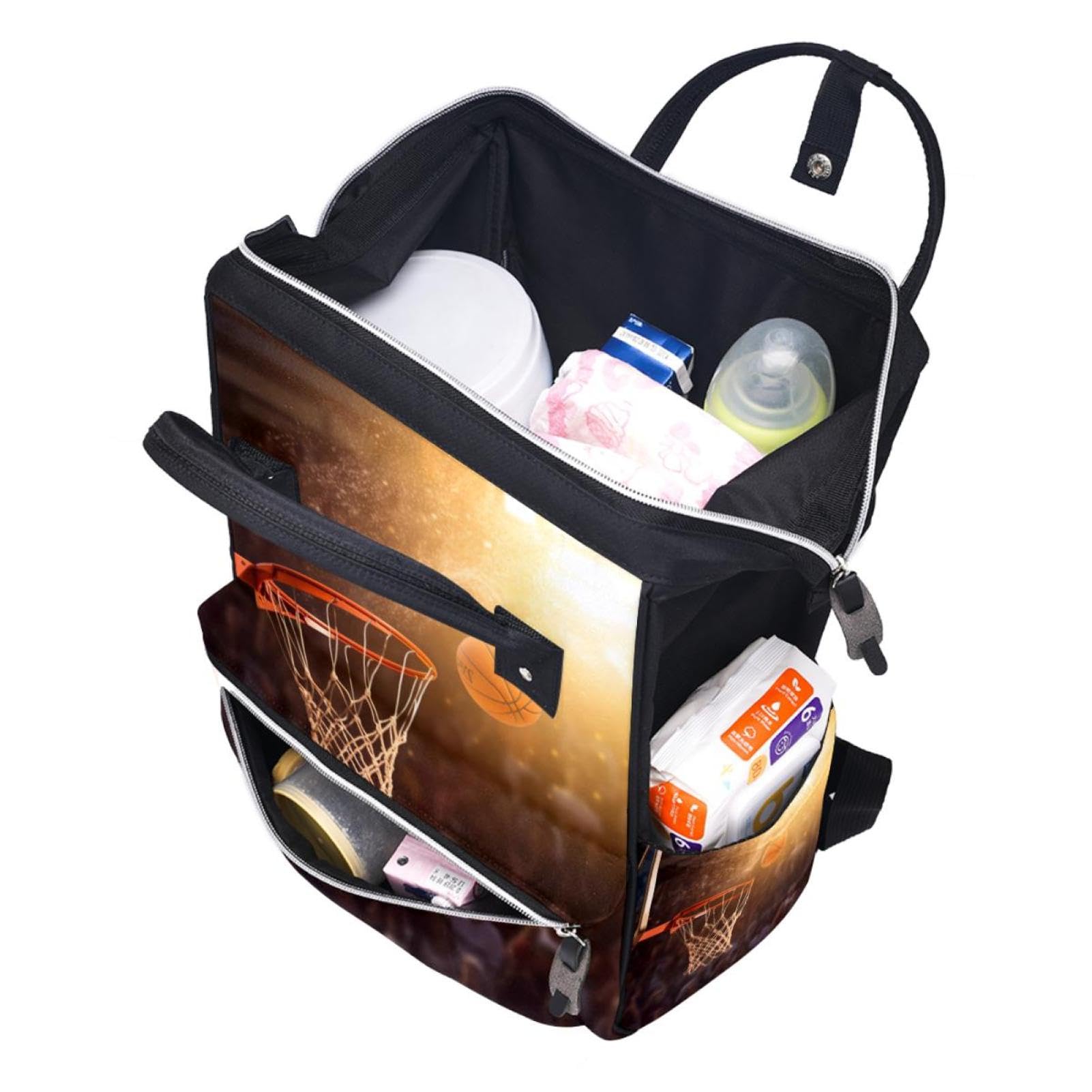 Stylish Unisex Travel Backpack for Women & Men - Durable Basketball Gear Backpack with Hoop Accessory - Perfect for Gym, School, Sports & Outdoor Adventures