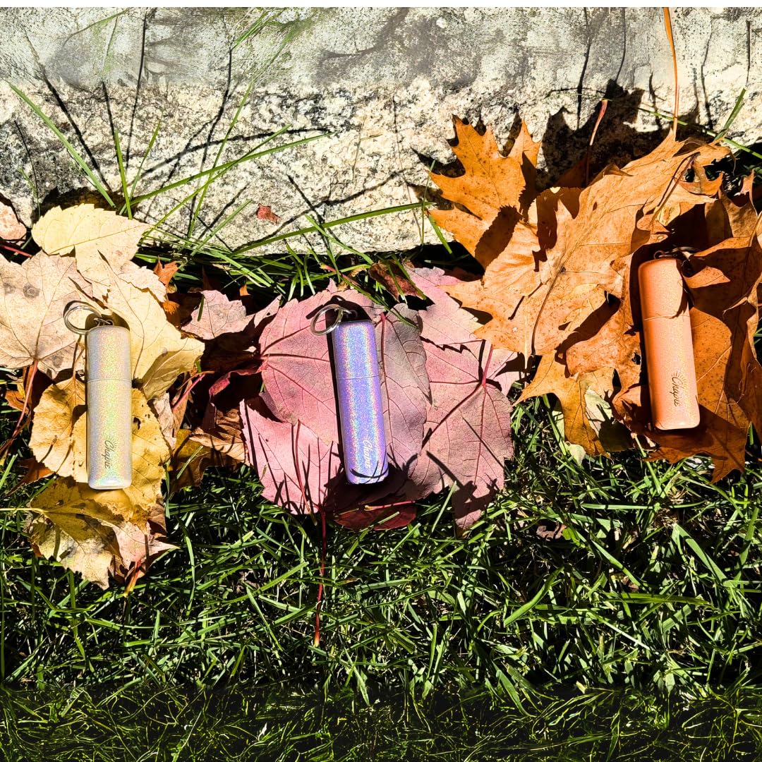 OG Vacuum Insulated Lip Balm Keychain Holder - 3 Pack Pearlescent Fall Colors | Prevents Melting & Messes | Perfect for Travel, Gym & Everyday Use