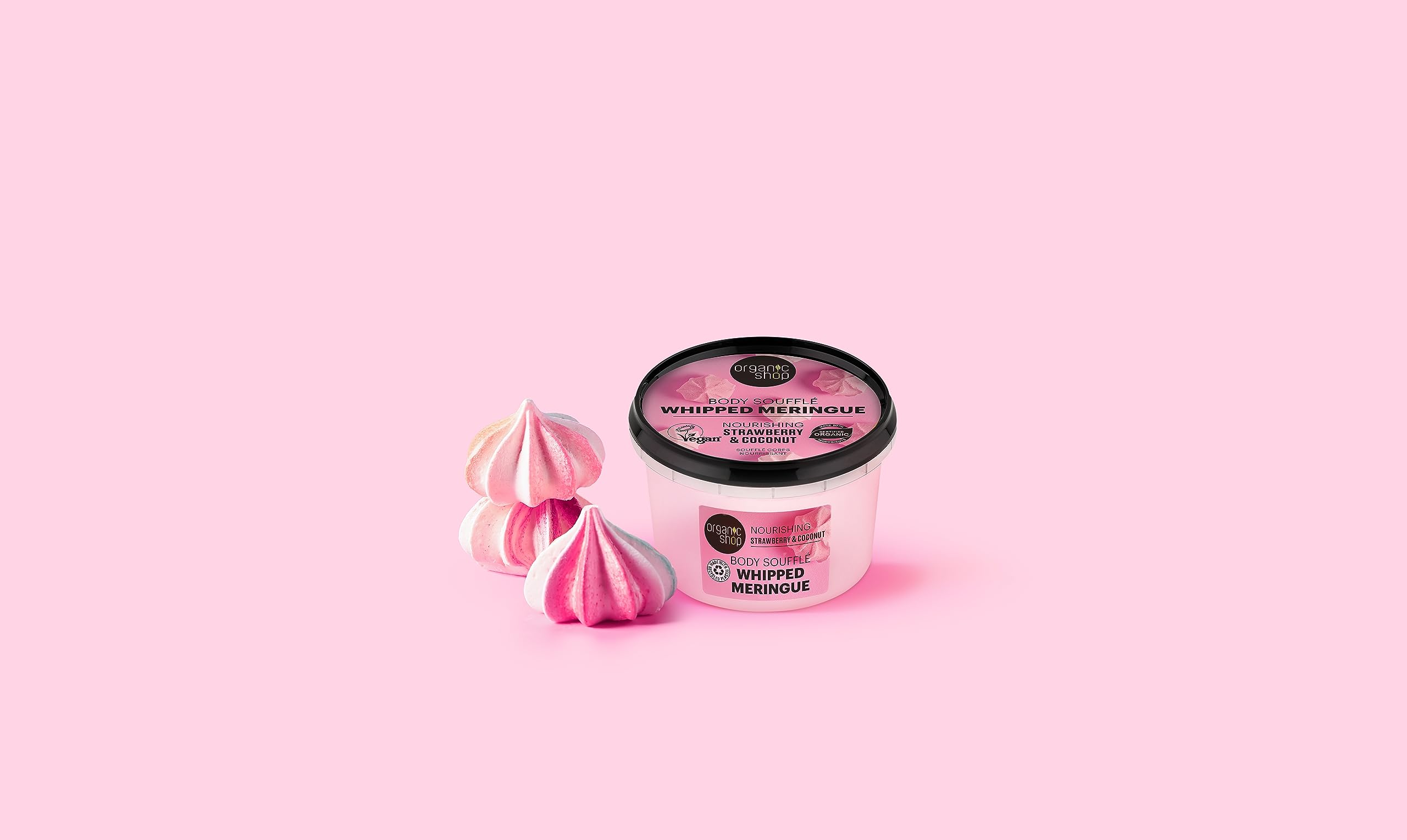 Organic Coconut & Strawberry Deep Hydrating Body Cream - 100% Vegan, Natural Moisturizer for Face, Hands & Feet - Intensive Skin Repair & Daily Nourishment - Perfect for Dry Skin Care & Post-Workout Hydration