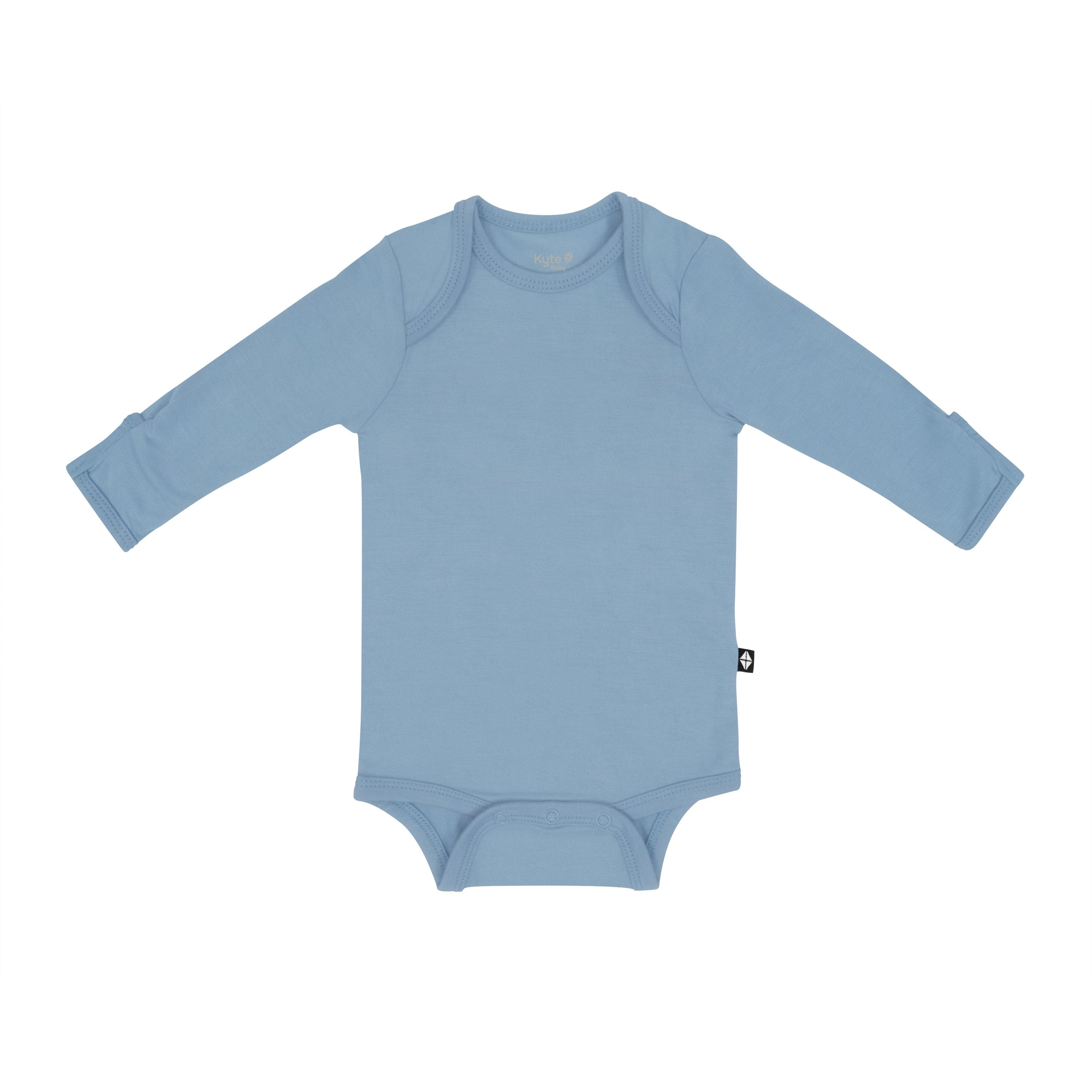 Women's Long Sleeve Bodysuit in Slate Gray - Stretchy Comfort for Layering, Workout & Everyday Wear