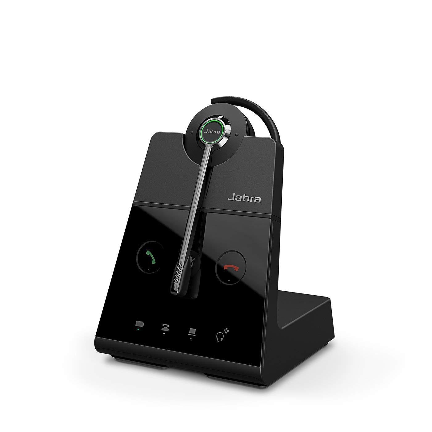 Jabra Engage 65 Wireless Convertible Headset (Renewed) - Noise Cancelling Bluetooth Headphones for Office, Call Center & Remote Work - Comfortable Over-Ear Design with Boom Mic