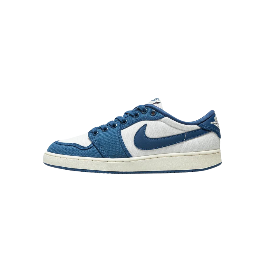 Air Jordan 1 KO Low Sneakers - Kentucky White/Dark Royal Blue/Sail Colorway - Perfect for Casual Wear, Street Style & Basketball Enthusiasts