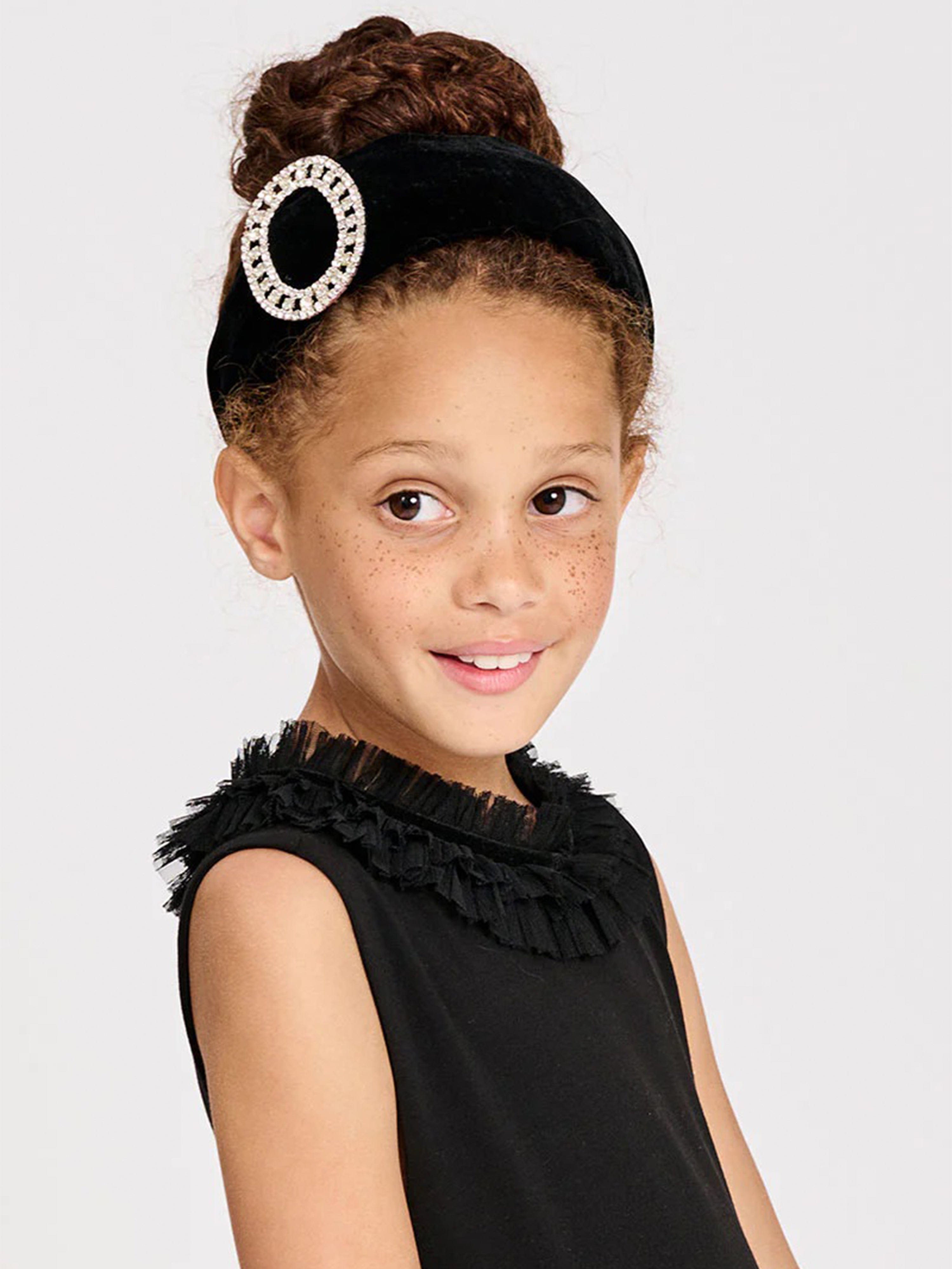 Angels Face Girls Gail Headband - Black Hair Accessory for Kids, Toddlers & Teens | Perfect for School, Parties, Sports & Everyday Wear