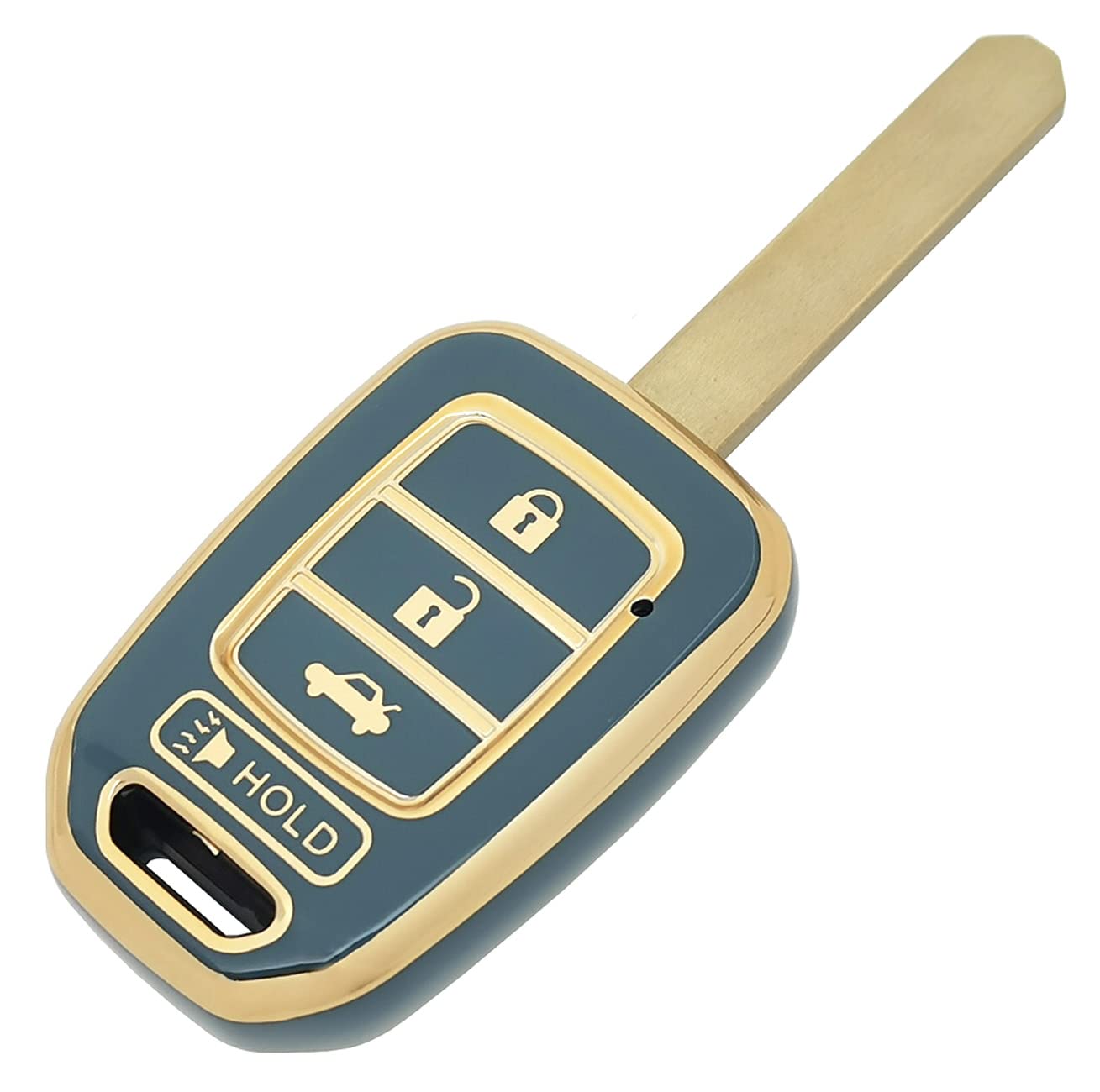 Premium Key Fob Cover Case for Honda Accord Civic CR-V HR-V - Durable Remote Key Holder Skin Protector with Keyless Entry Sleeve - Car Accessories (Blue) | Perfect for Everyday Use, Travel & Key Protection